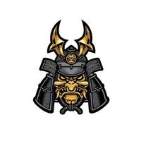 Samurai warrior mask vector