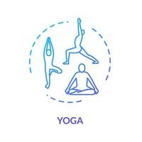 icono del concepto de yoga vector