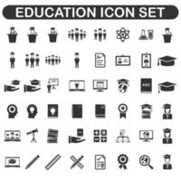 diseño de conjunto de iconos educativos vector