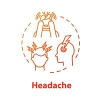 Headache concept icon vector