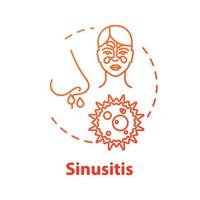 Sinusitis concept icon vector