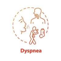 Dyspnea concept icon vector