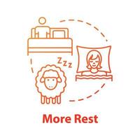 More rest concept icon vector
