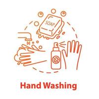 Hand washing concept icon vector