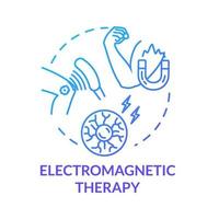 icono del concepto de terapia electromagnética vector