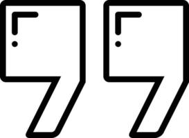 Line icon for doublequote vector