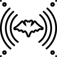 Line icon for echolocation vector