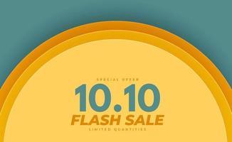 10.10.flash oferta de promoción de venta banner.vector ilustración vector