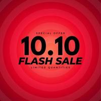 10.10.Flash sale promotion offer banner.Vector Illustration vector