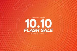 10.10.Flash sale promotion offer banner.Vector Illustration vector