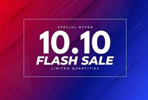 10.10.flash oferta de promoción de venta banner.vector ilustración