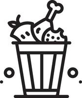 Line icon for food waste vector