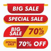 Sale banner collection vector website stickers color web page design