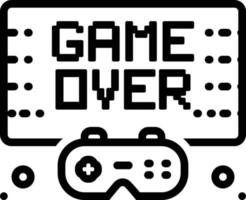 icono de línea para gameover vector