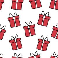 Wrapped Christmas Presents Seamless Repeat Vector Pattern