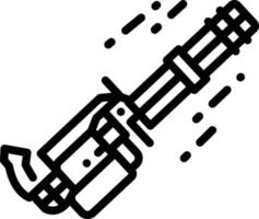 Line icon for gatling vector