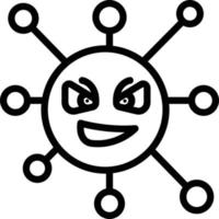 Line icon for virus vector
