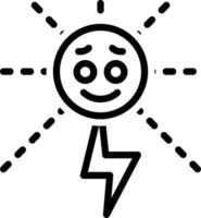 Line icon for energy vector