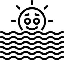 Line icon for sea vector