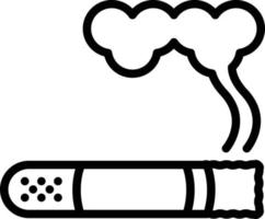 Line icon for smoke vector