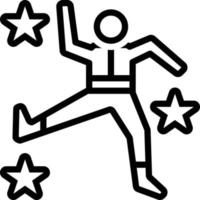 icono de línea de baile vector