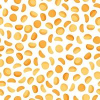 Yellow split peas vector cartoon seamless pattern for farmer design