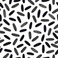 Black wild rice vector cartoon seamless pattern for farmer design