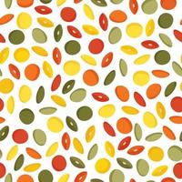 Lentils mix vector cartoon seamless pattern for farmer market design