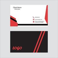 two side business card, fully editable modern flat style business card