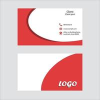 two side business card, fully editable modern flat style business card vector