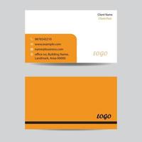 two side business card, fully editable modern flat style business card vector