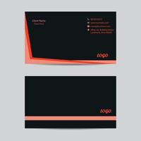 two side business card, fully editable modern flat style business card vector