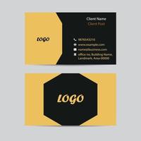 two side business card, fully editable modern flat style business card vector