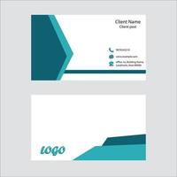 two side business card, fully editable modern flat style business card vector