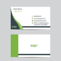 two side business card, fully editable modern flat style business card vector