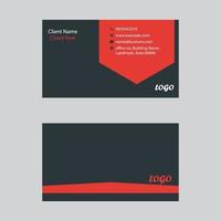 two side business card, fully editable modern flat style business card