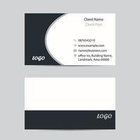 two side business card, fully editable modern flat style business card