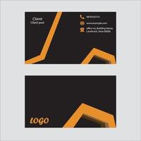 two side business card, fully editable modern flat style business card vector