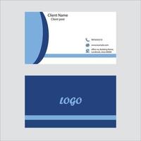 two side business card, fully editable modern flat style business card