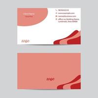 two side business card, fully editable modern flat style business card vector