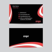 two side business card, fully editable modern flat style business card