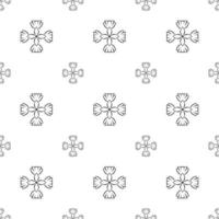 Single colored hand drawn repeat pattern on transparent background vector