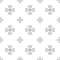 Single colored hand drawn repeat pattern on transparent background vector