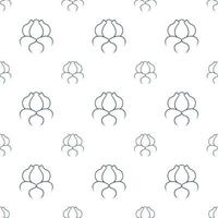 Single colored hand drawn repeat pattern on transparent background vector