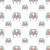 fabric pattern - repeat pattern illustrated on transparent background, vector