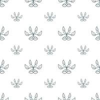Single colored hand drawn repeat pattern on transparent background vector