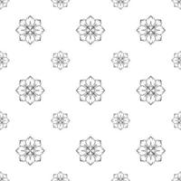 Single colored hand drawn repeat pattern on transparent background vector