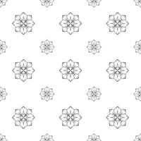 Single colored hand drawn repeat pattern on transparent background vector