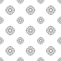 Single colored hand drawn repeat pattern on transparent background vector