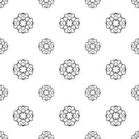 Single colored hand drawn repeat pattern on transparent background vector